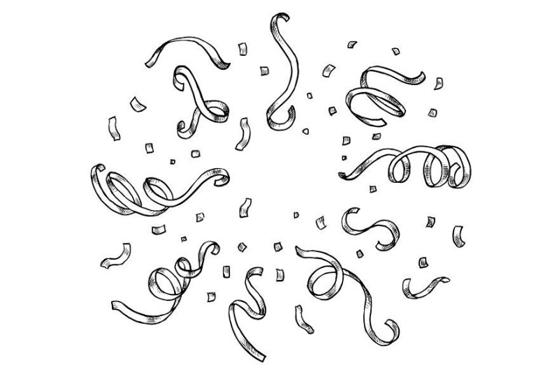 Конфетти карандашом