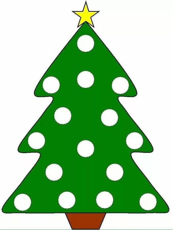 Пальчиковое рисование елка