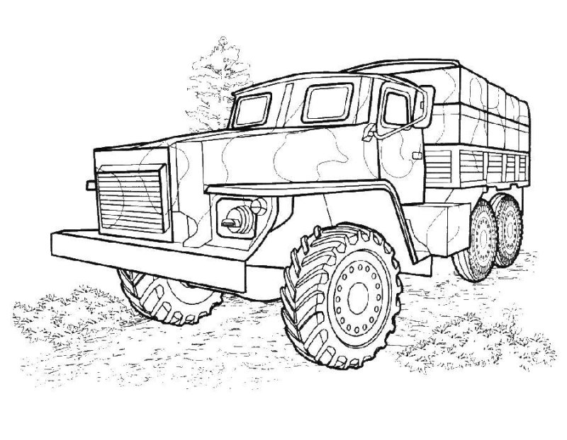 Урал 375 тягач раскраска