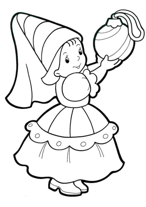 Новогодние раскраски для малышей