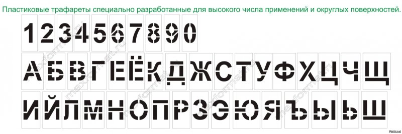 Трафаретные буквы и цифры