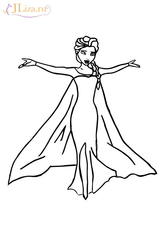 Раскраска Эльза
