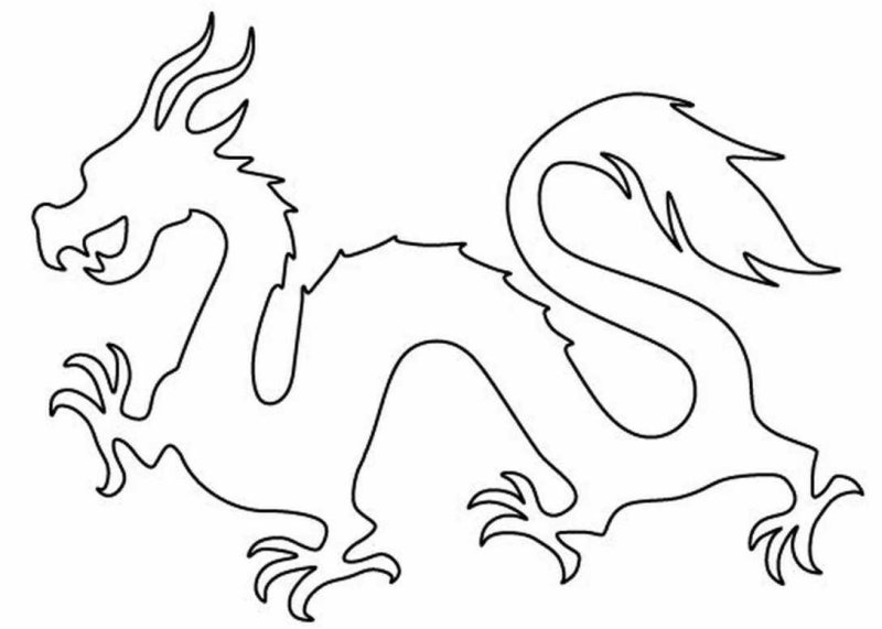 Трафареты китайских драконов