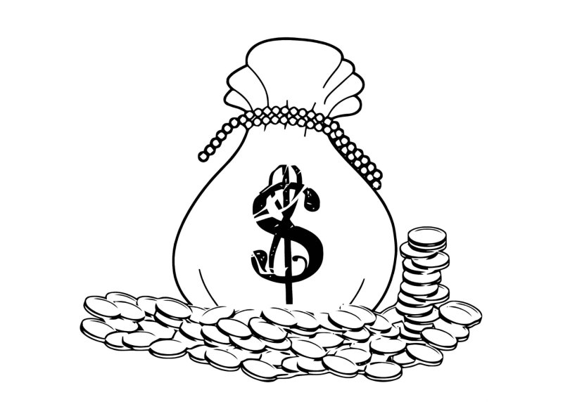 Раскраска деньги