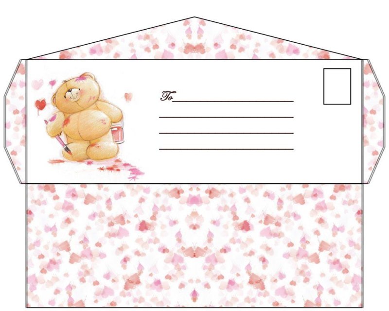 Конверт макет для печати