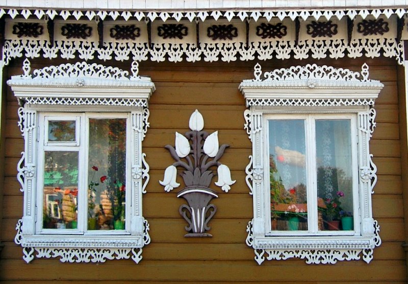 Владимирская пропильная резьба наличники