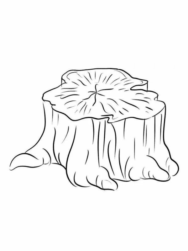 Рисование на пеньках