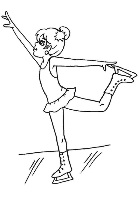 Раскраска фигуристка