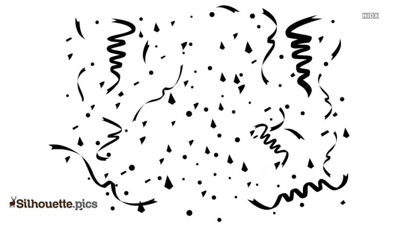 Конфетти рисунок черный