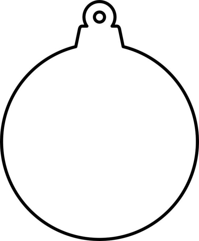 Шарик новогодний трафарет