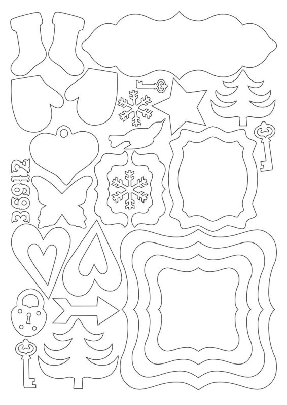 Новогодние вырубки для скрапбукинга