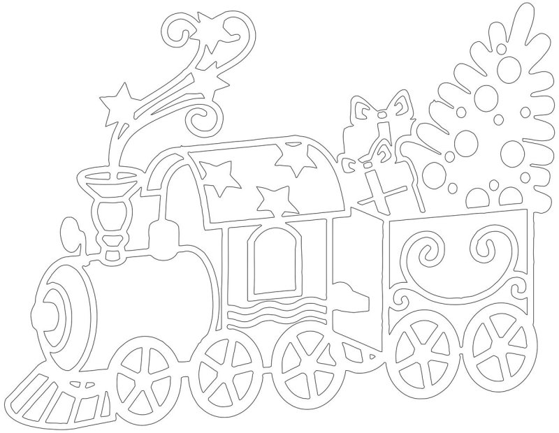 Новогодние вырезалки на окна