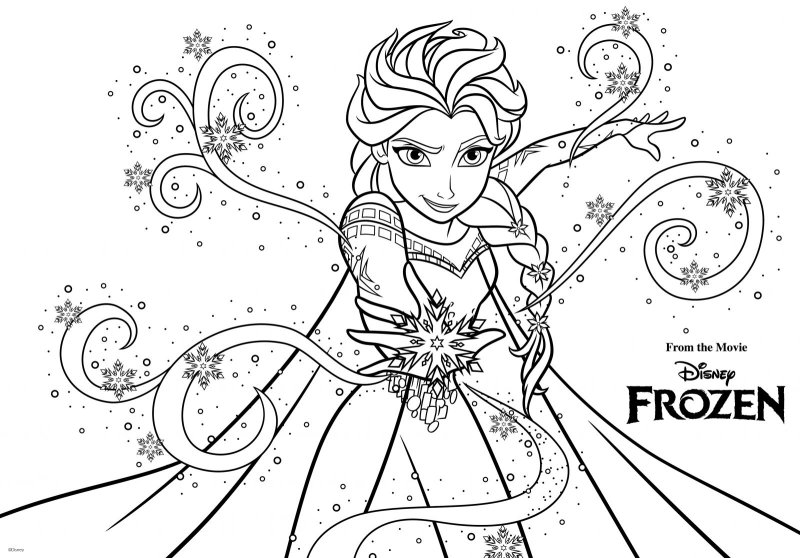 Раскраска Эльза