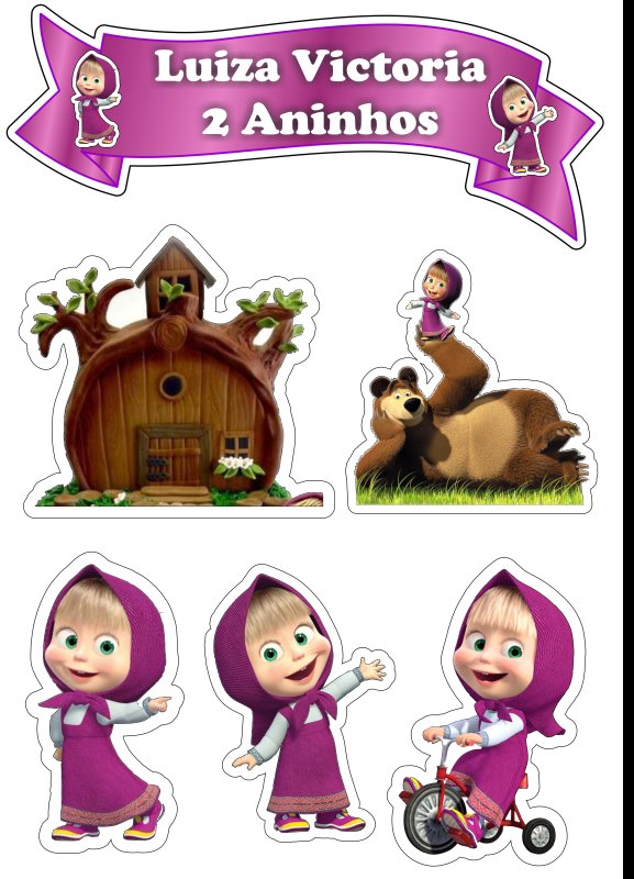 Маша и медведь для печати