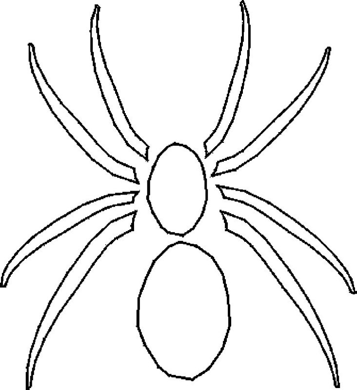 Паучок трафарет для вырезания