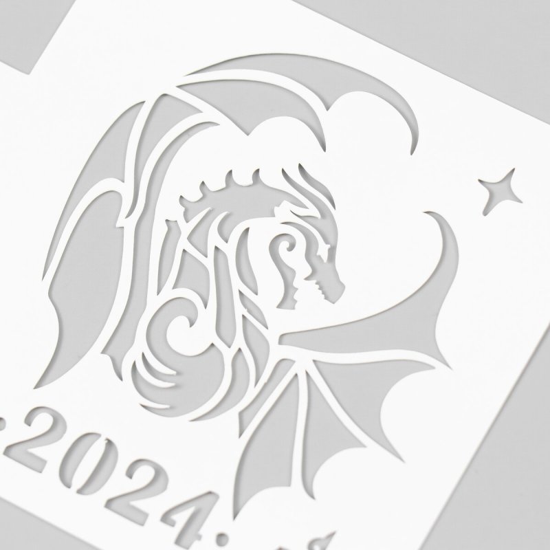 Трафарет дракона