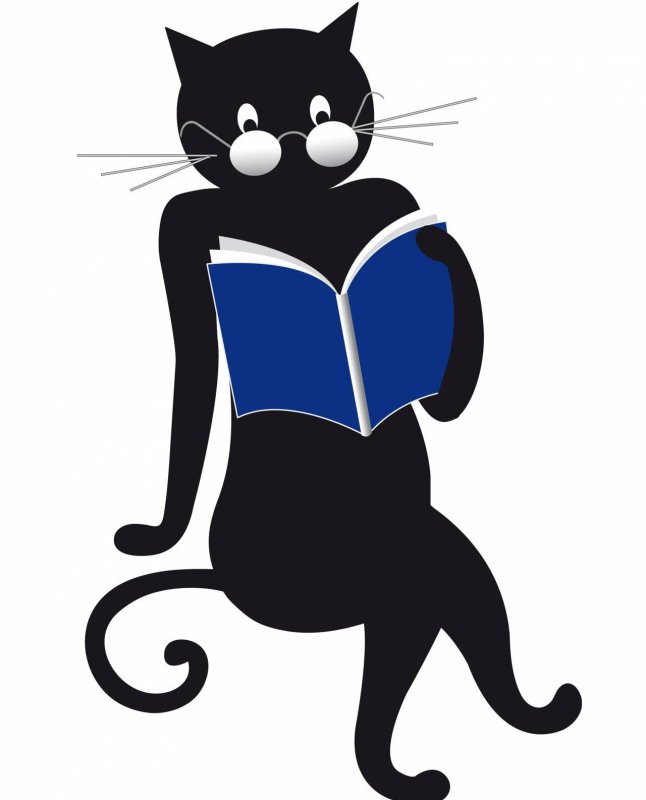 Кот ученый на прозрачном фоне