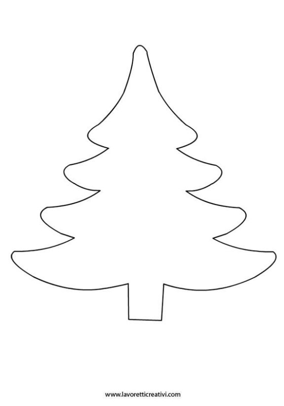 Трафарет елки для вырезания