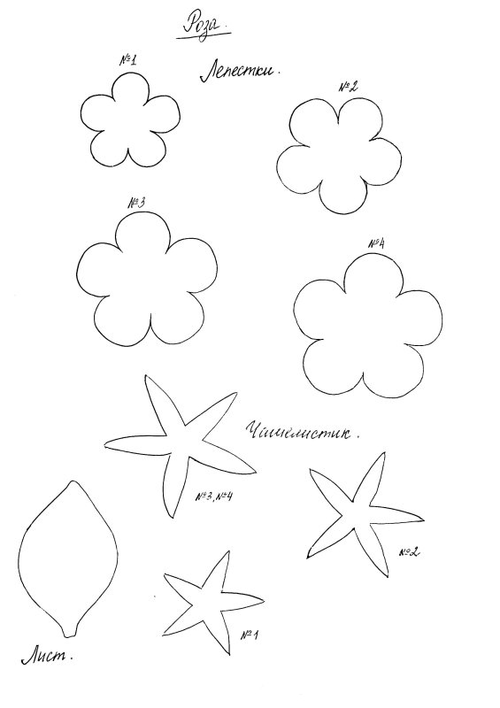 Трафареты цветов для фоамирана