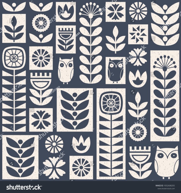 Скандинавский паттерн вектор