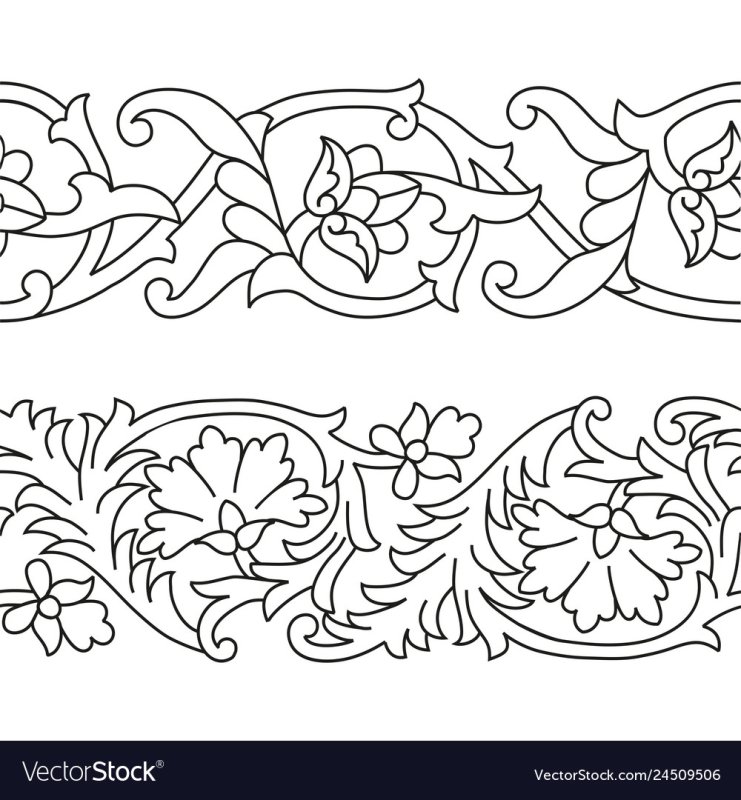 Эскиз растительного орнамента