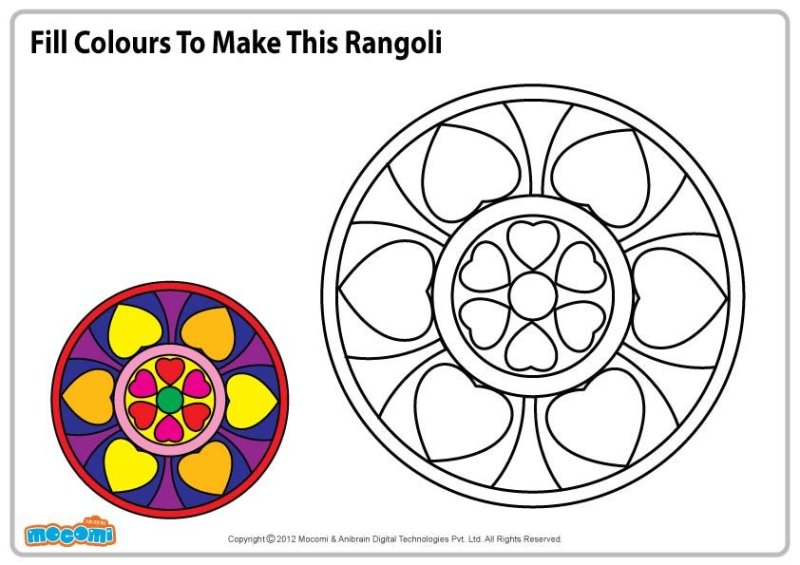 Rangoli patterns for Kids