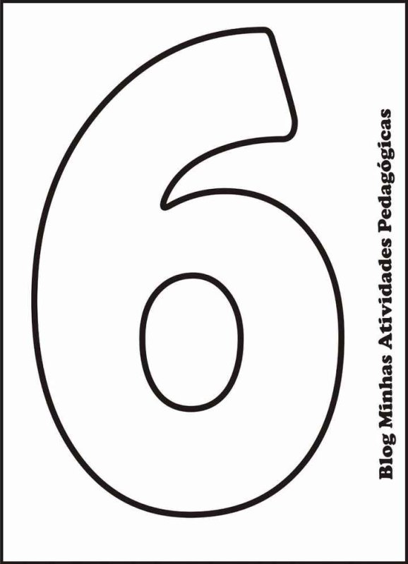 Цифра 6 Формат а4