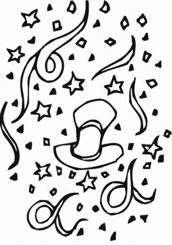 Конфетти чб