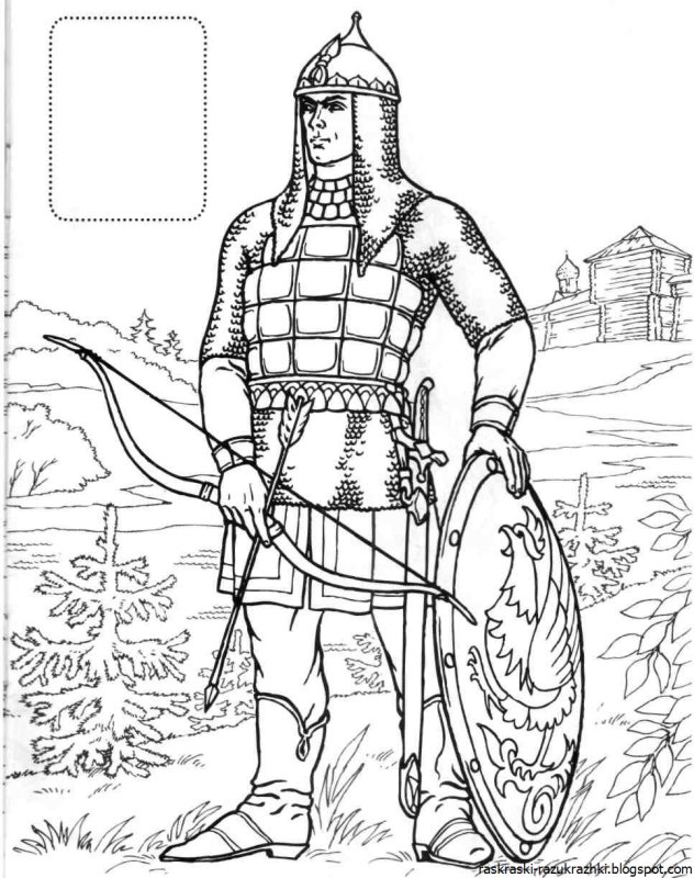 Алеша Попович портрет богатыря