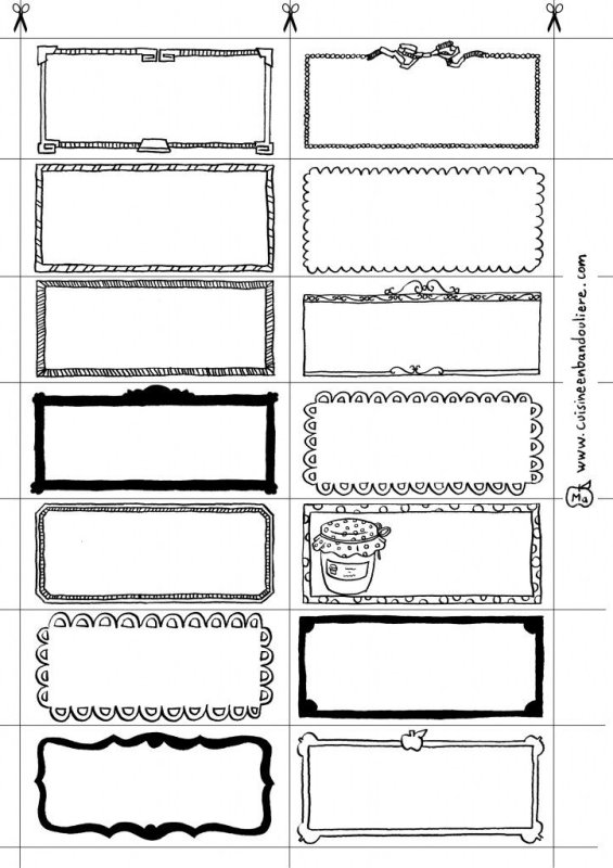 Макет этикеток для печати