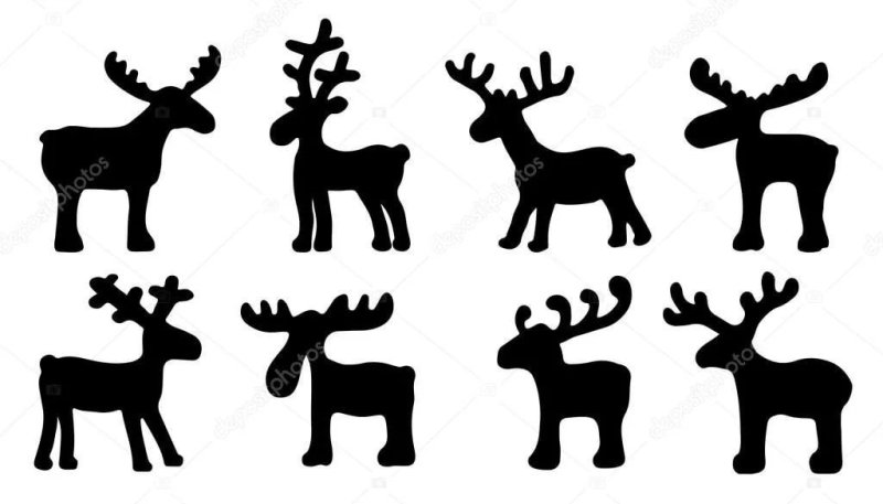 Силуэт оленя