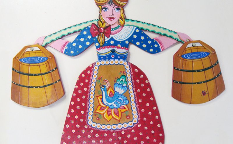 Коромысло с ведрами