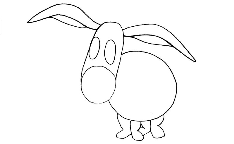 Ослик рисунок для детей