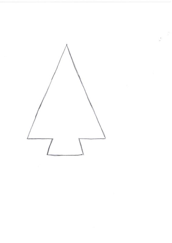 Елочка трафарет