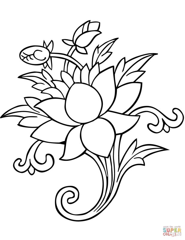 Сказочный цветок рисунок