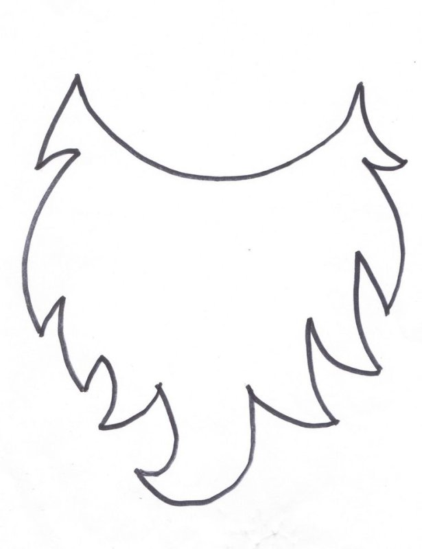 Макет бороды Деда Мороза