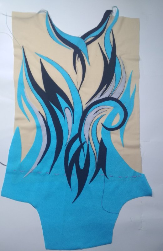 Аппликация на гимнастический купальник