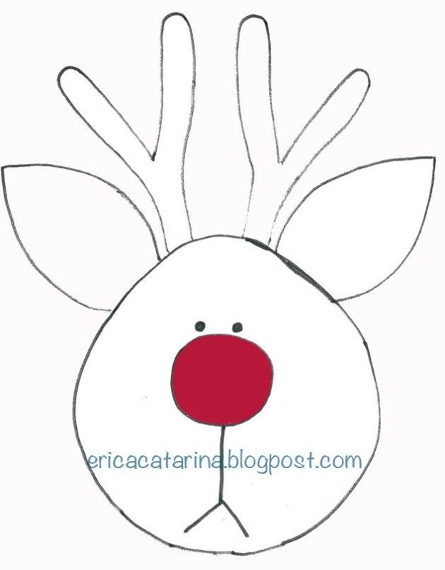 Новогодний олень из фетра выкройка