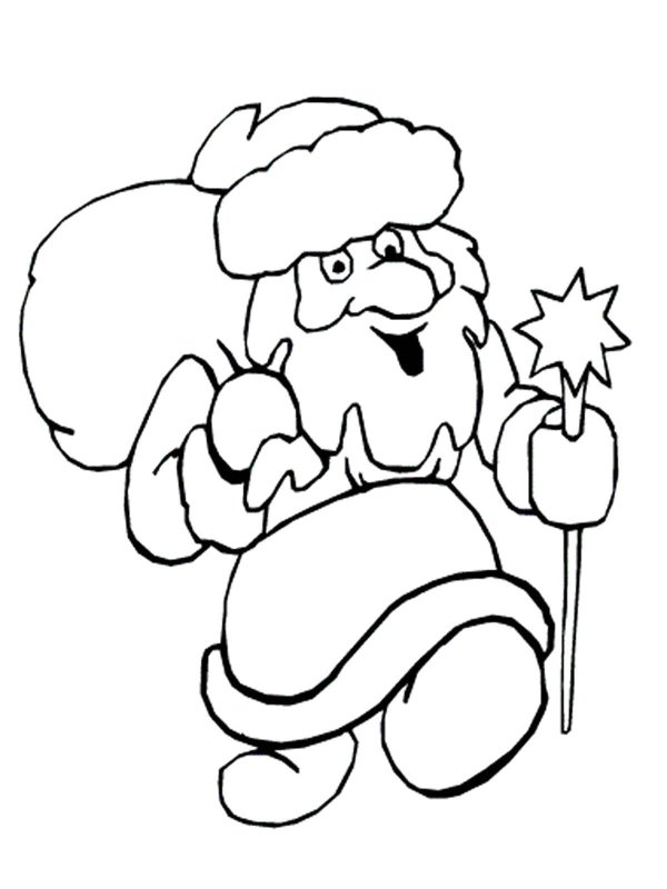 Дедушка Мороз раскраска