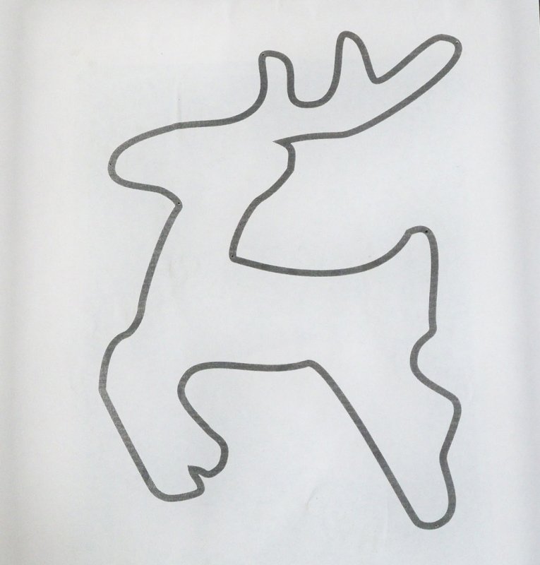 Новогодний олень из проволоки