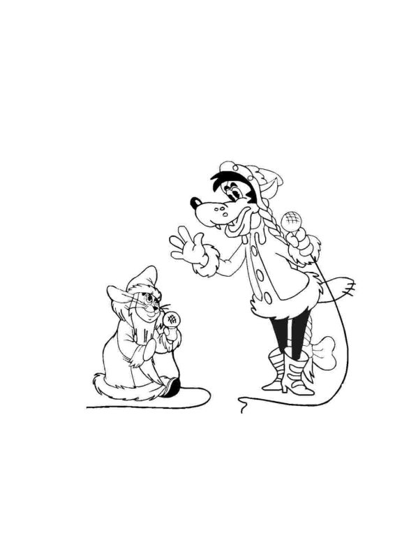 Раскраска "ну, погоди!"