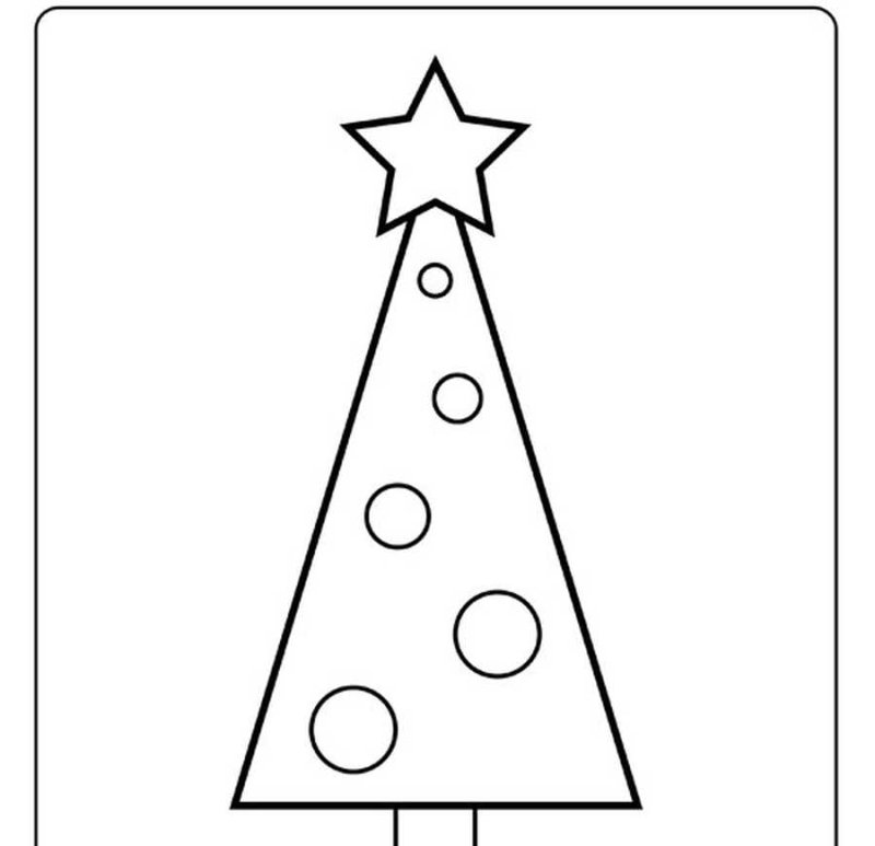 Елка треугольник раскраска