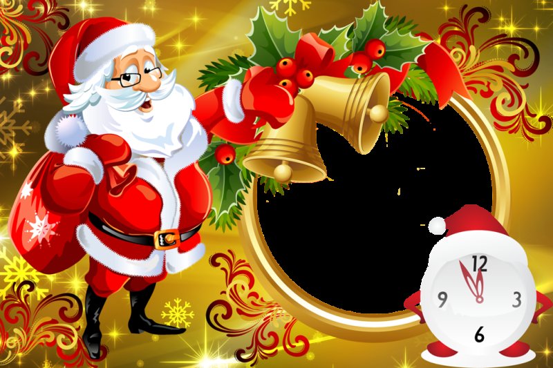 Новогодняя рамка с дедом Морозом