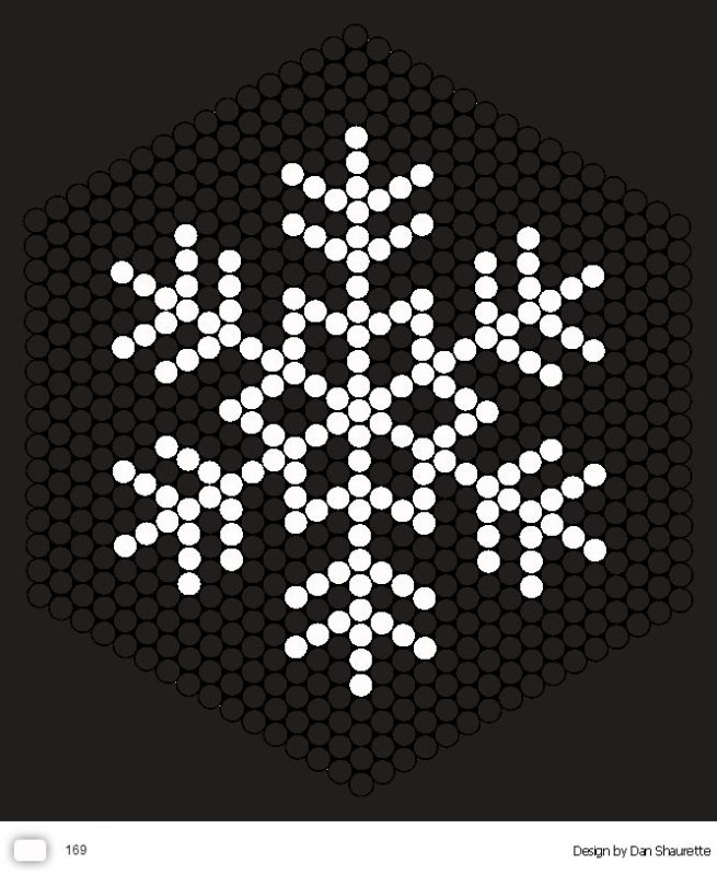 Снежинка вышитая бисером