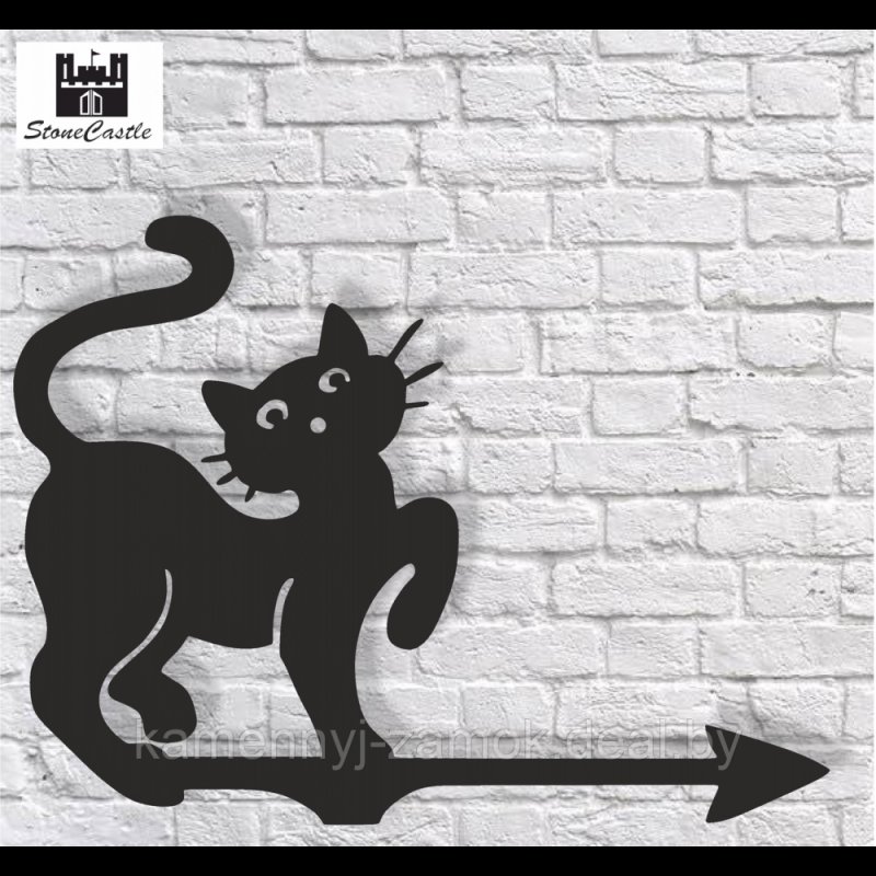 Трафарет кошки на флюгер