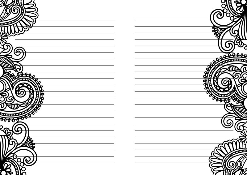 Красивые странички для блокнота