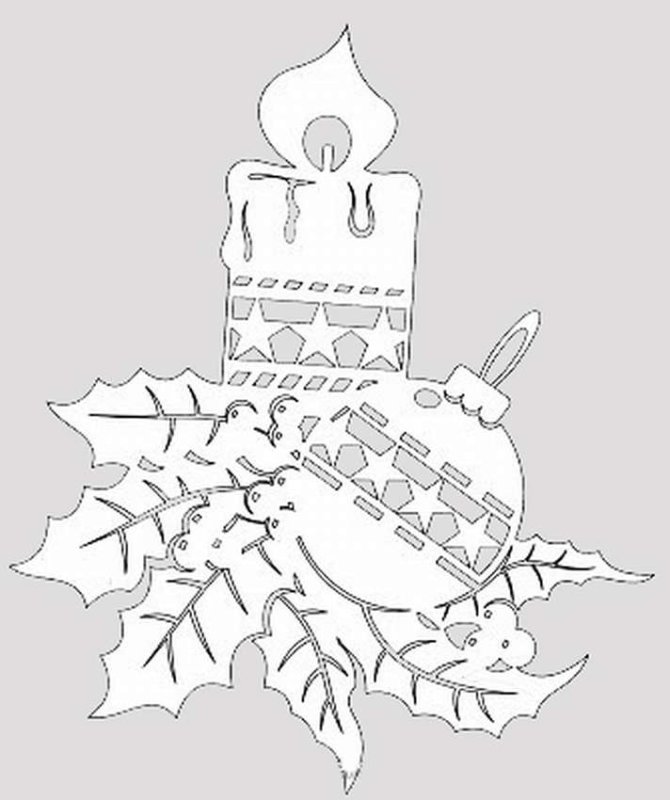 Новогодние трафареты на окно для вырезания из бумаги