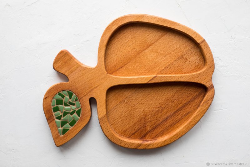 Менажница листик из дерева