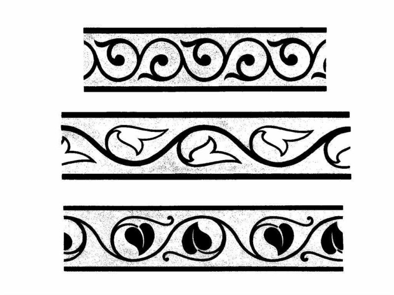 Растительный орнамент в полосе