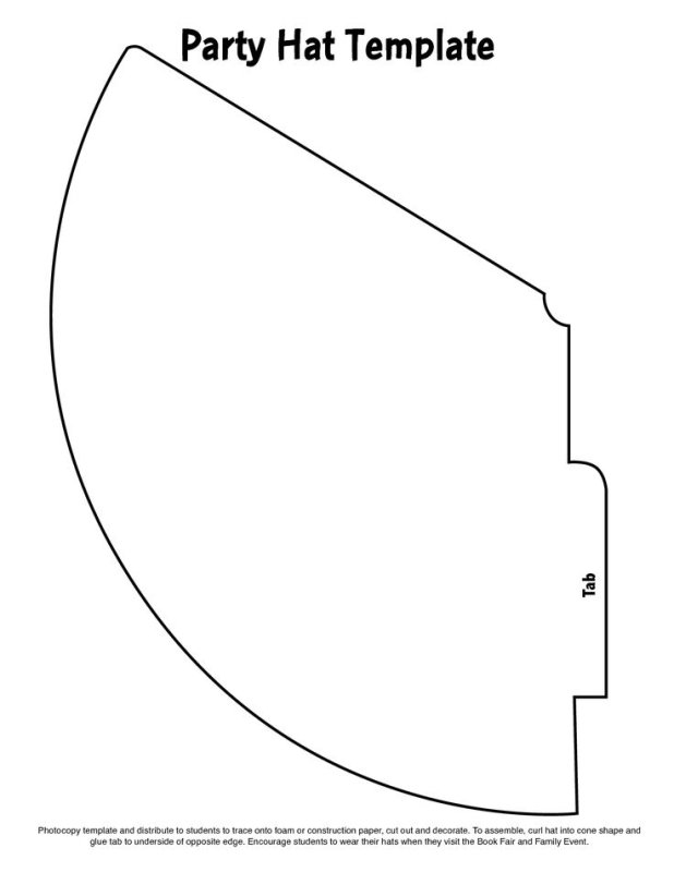 Выкройка колпачка на день рождения